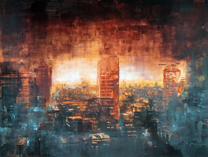 Berlin Sunrise Painting by Martin Koster